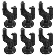 6PCS/Set Detachable Wall Mounted Guitar Hangers Auto Locking Grip with Base(Black)